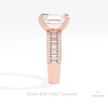 Emerald Cut Accent Engagement Lab Grown Diamond Ring - Additional View