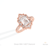 Emerald Cut Art Deco Wedding Lab Grown Diamond Ring in Platinum - Lifestyle View