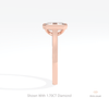 Emerald Cut Bezel Solitaire Lab Grown Diamond Ring - Additional View