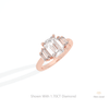Emerald Cut Five Stone Wedding Lab Grown Diamond Ring in Platinum - Lifestyle View