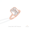 Emerald Cut Full Bezel Solitaire Lab Grown Diamond Ring in Platinum - Lifestyle View