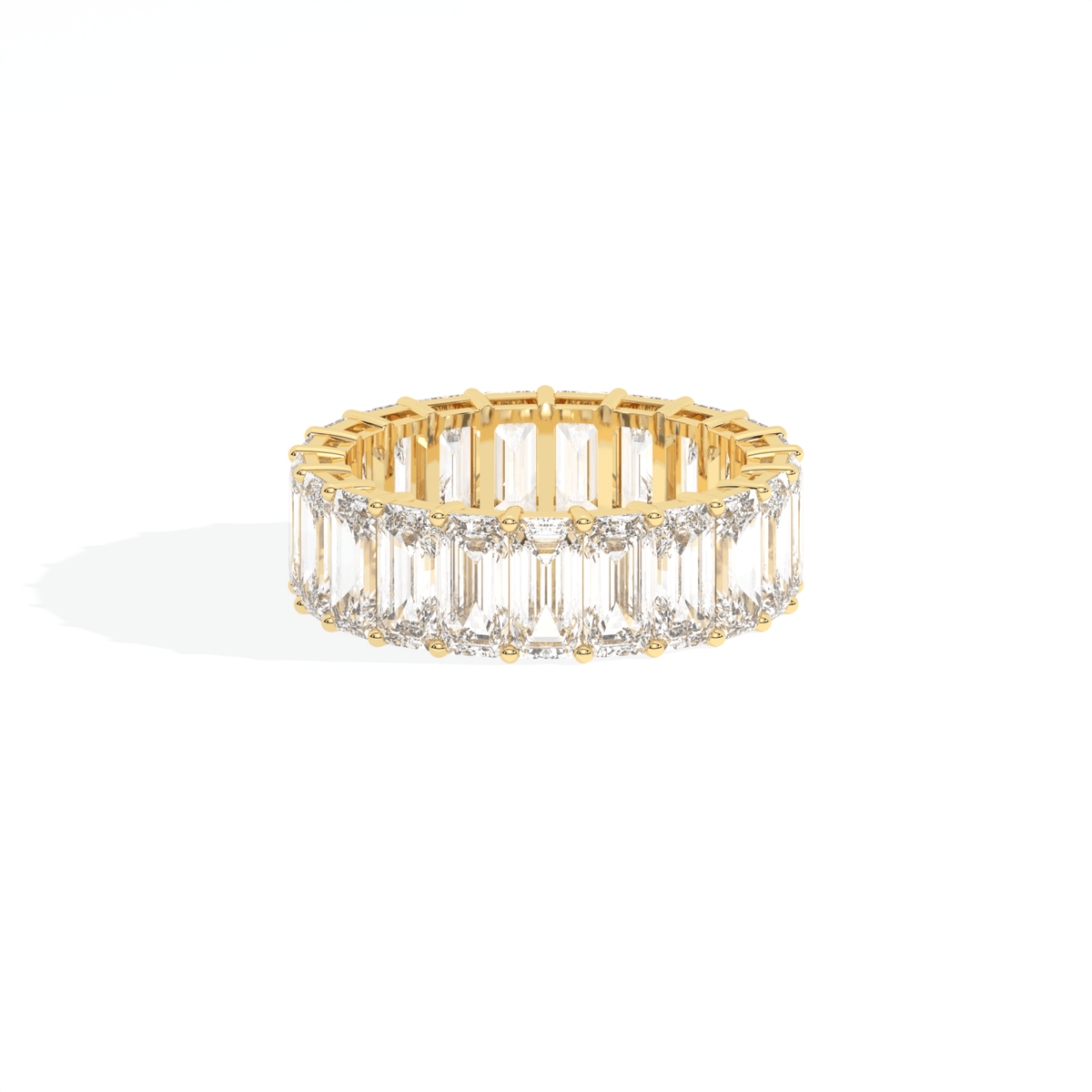 Emerald Cut Full Eternity Wedding Lab Grown Diamond Band - View 33