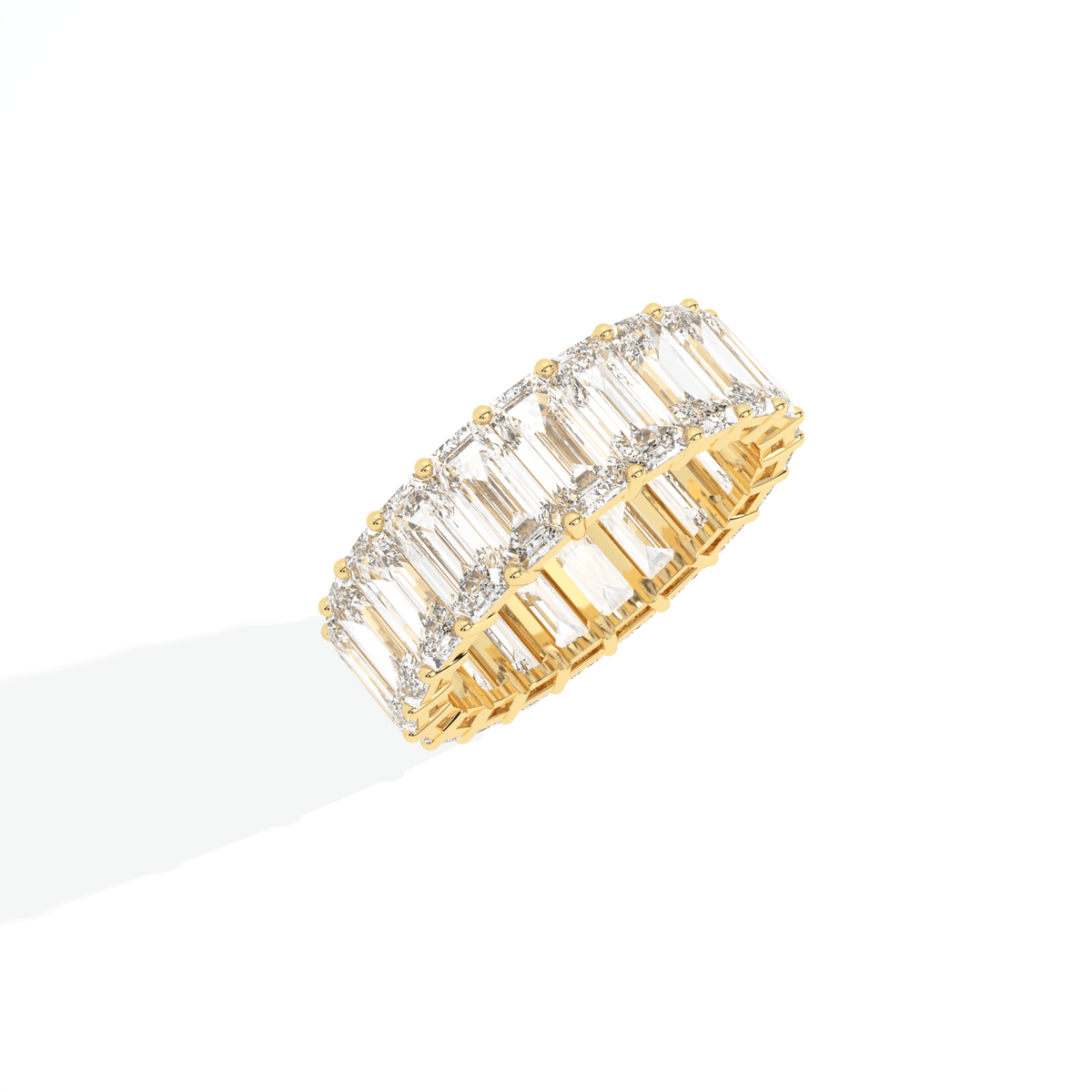 Emerald Cut Full Eternity Wedding Lab Grown Diamond Band - View 34