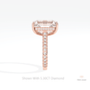 Emerald Cut Hidden Halo Wedding Lab Grown Diamond Ring - Additional View
