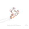 Emerald Cut Hidden Halo Wedding Lab Grown Diamond Ring in Platinum - Lifestyle View