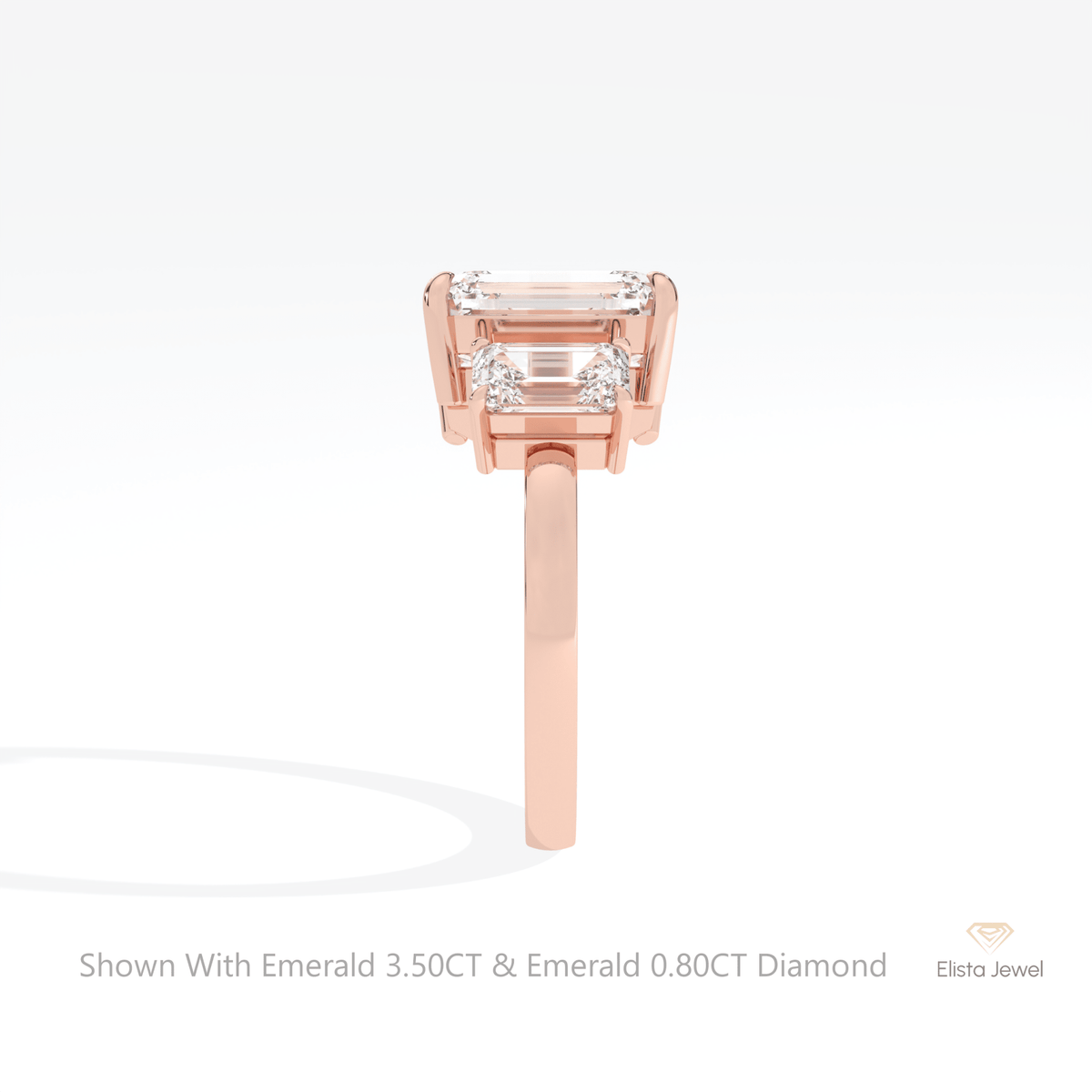 Emerald Cut Toi Et Moi Lab Grown Diamond Ring - Additional View