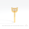 Emerald Cut Toi Et Moi Lab Grown Diamond Ring in 14K White Gold - Top View