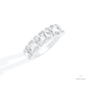 Emerald & Round Cut Full Bezel Wedding Lab Grown Diamond Band in 14K Rose Gold - Profile View