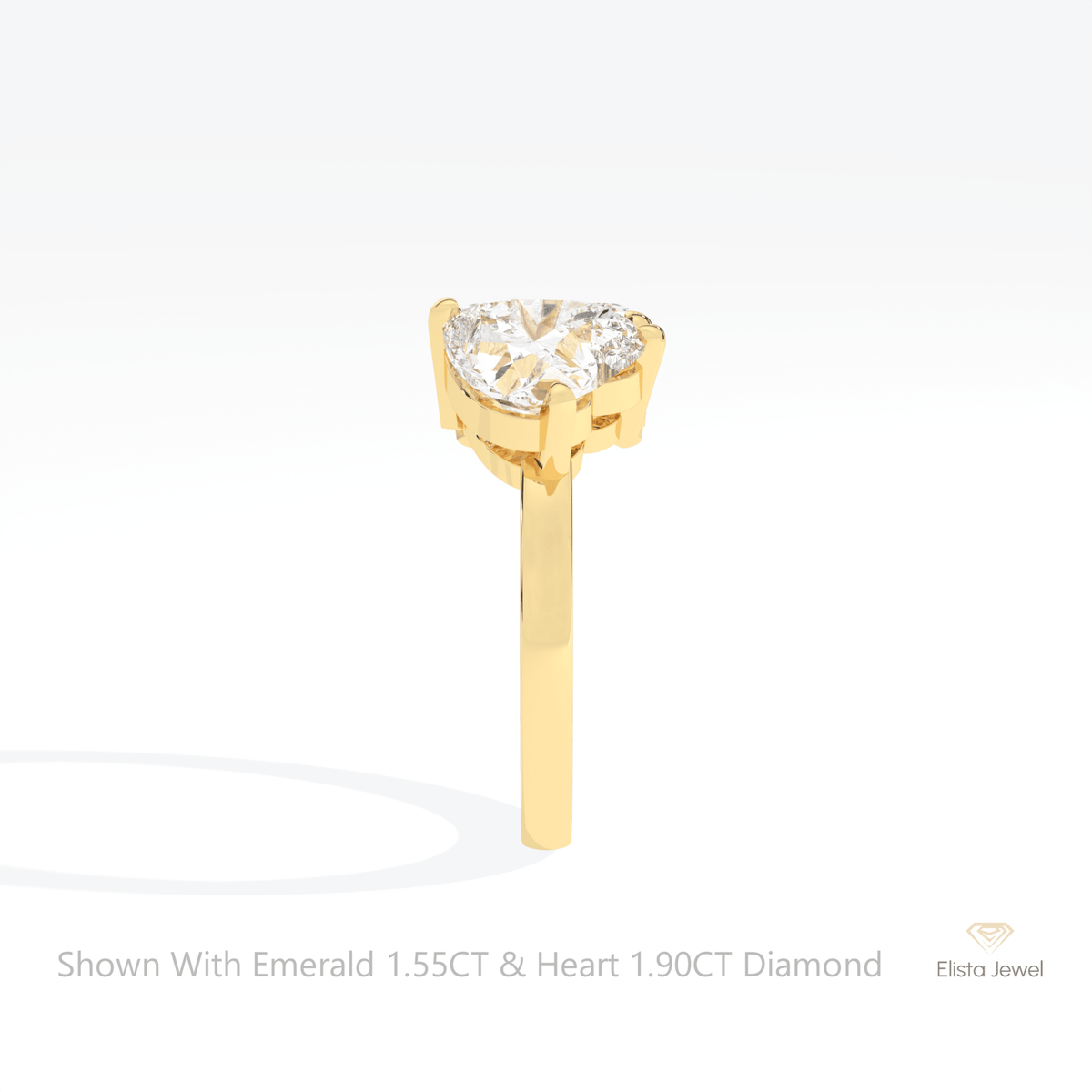 Heart And Emerald Cut Toi Et Moi Lab Grown Diamond Ring - Additional View