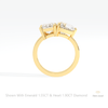 Heart And Emerald Cut Toi Et Moi Lab Grown Diamond Ring - Alternative View