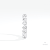 Heart Cut Bezel Full Eternity Lab Grown Diamond Band in 14K White Gold - Top View