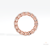 Heart Cut Full Eternity Wedding Lab Grown Diamond Band in 10K Rose Gold - Angled View