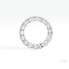 Heart Cut Full Eternity Wedding Lab Grown Diamond Band in 18K White Gold - Close-up View