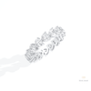 Heart Cut Full Eternity Wedding Lab Grown Diamond Band in 14K Rose Gold - Profile View