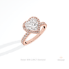 Heart Cut Halo Engagement Lab Grown Diamond Ring in Platinum - Lifestyle View