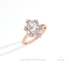 Hexagon Cut Halo Engagement Lab Grown Diamond Ring in Platinum - Lifestyle View