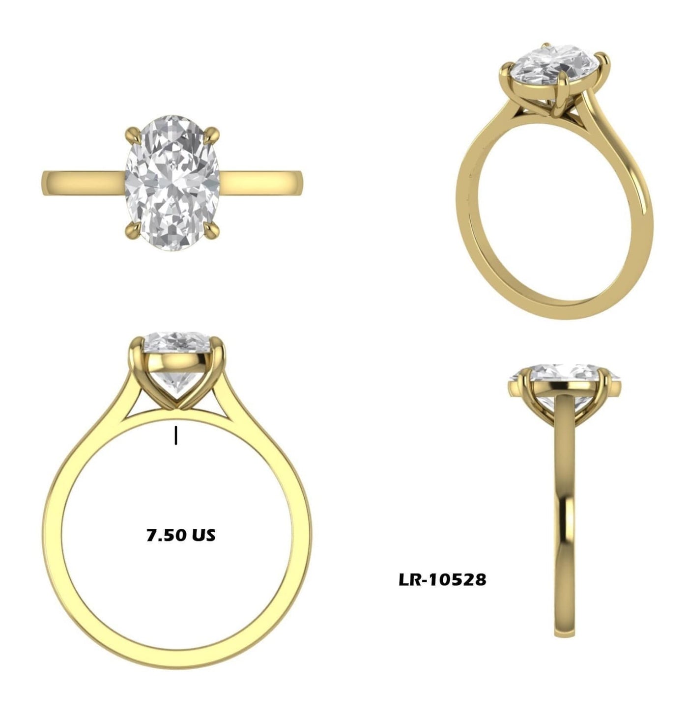 Custom Order For Kay: 3.17CT Certified Oval Cut Lab Diamond Solitaire Ring Made In 10K Solid Yellow Gold