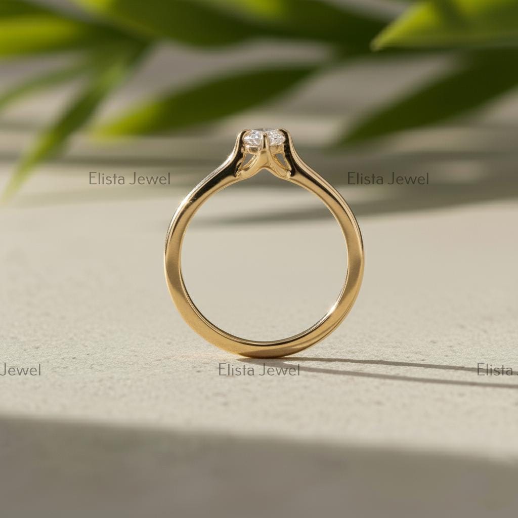 Marquise Lab-Grown Diamond Solitaire Ring, 14K Yellow Gold, IGI Certified