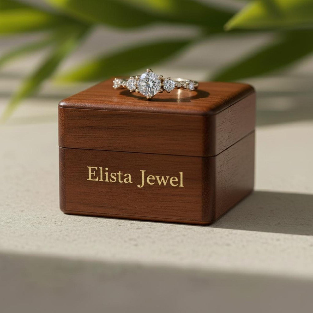 Lab-Grown Round Diamond Engagement Ring Set, 14K Yellow Gold