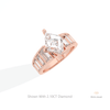 Kite Cut Accent Wedding Lab Grown Diamond Ring in Platinum - Lifestyle View