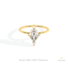 Kite Cut Solitaire Wedding Lab Grown Diamond Ring in 14K Yellow Gold - Detail View