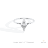Kite Cut Solitaire Wedding Lab Grown Diamond Ring in 10K White Gold - Front View