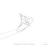 Kite Cut Solitaire Wedding Lab Grown Diamond Ring in 10K Yellow Gold - Side View