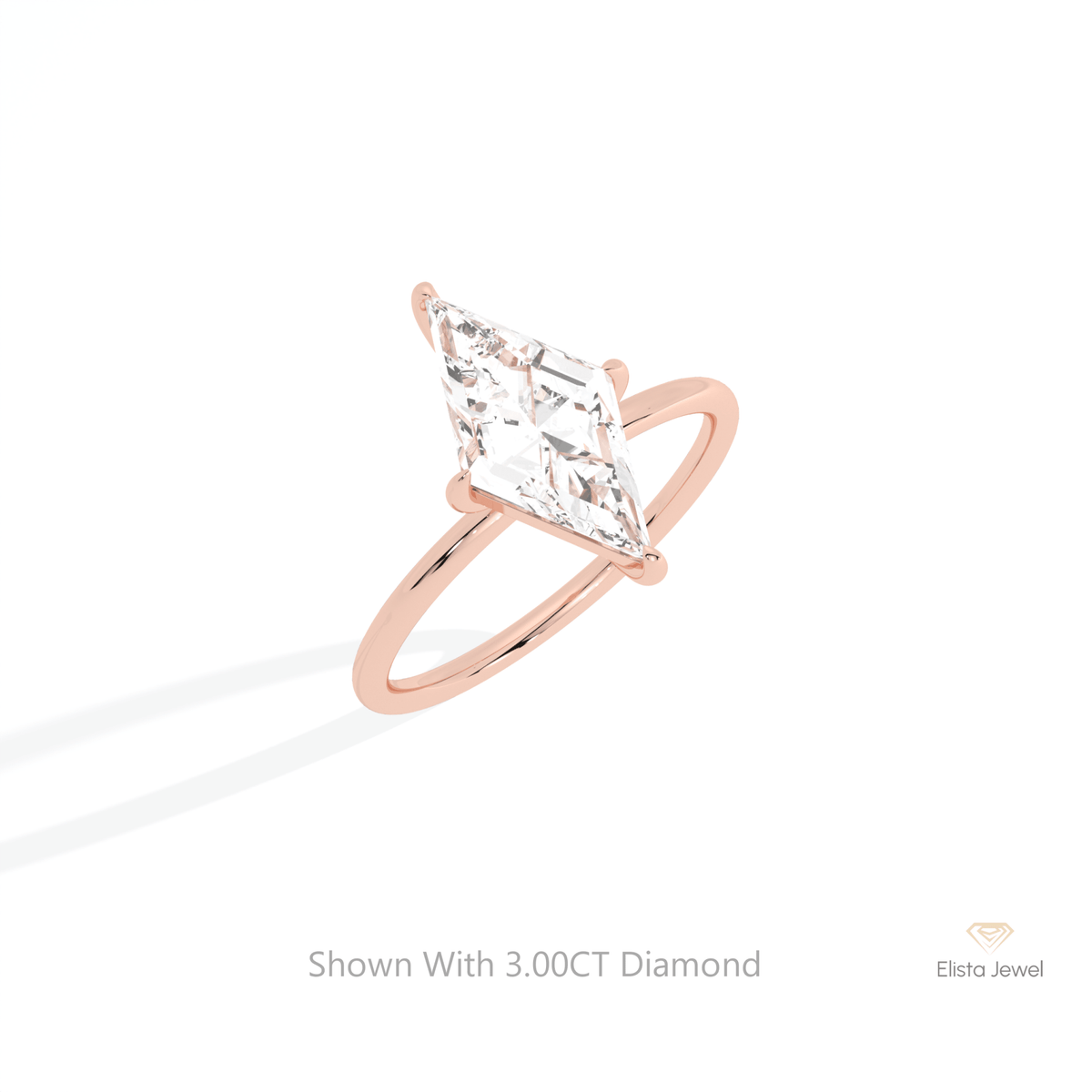 Kite Cut Solitaire Wedding Lab Grown Diamond Ring in Platinum - Lifestyle View