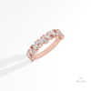 Marquise And Round Cut Staking Lab Grown Diamond Band in Platinum - Lifestyle View