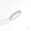Marquise And Round Cut Staking Lab Grown Diamond Band in 10K Yellow Gold - Side View