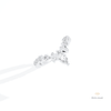 Marquise And Round Cut Wedding Lab Grown Diamond Band in 14K Rose Gold - Profile View