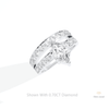 Marquise Cut Accent Engagement Lab Grown Diamond Ring in 14K Rose Gold - Profile View