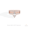 Marquise Cut Accent Engagement Lab Grown Diamond Ring in 18K Rose Gold - Ring on Hand View