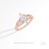 Marquise Cut Accent Wedding Lab Grown Diamond Ring in Platinum - Lifestyle View