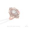 Marquise Cut Art Deco Engagement Lab Grown Diamond Ring in Platinum - Lifestyle View