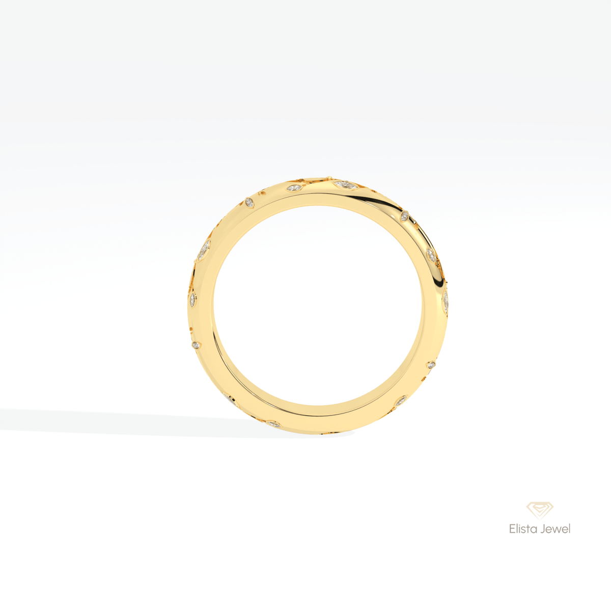 Marquise Cut Celestial Lab Grown Diamond Band - Alternative View