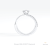 Marquise Cut Crossover Wedding Lab Grown Diamond Ring in 18K White Gold - Close-up View