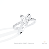 Marquise Cut Crossover Wedding Lab Grown Diamond Ring in 14K Rose Gold - Profile View