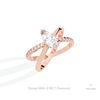 Marquise Cut Crossover Wedding Lab Grown Diamond Ring in Platinum - Lifestyle View
