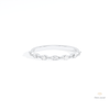 Marquise Cut Half Eternity Lab Grown Diamond Band in 14K Yellow Gold - Detail View