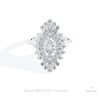 Marquise Cut Halo Starburst Lab Grown Diamond Ring in 14K Yellow Gold - Detail View