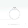 Marquise Cut Hidden Halo Wedding Lab Grown Diamond Ring in 18K White Gold - Close-up View
