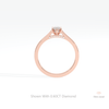 Marquise Cut Hidden Halo Wedding Lab Grown Diamond Ring in 10K Rose Gold - Angled View