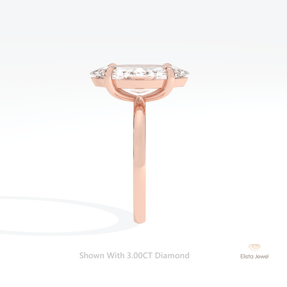 Marquise Cut Solitaire Engagement Lab Grown Diamond Ring - Additional View