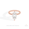 Marquise Cut Solitaire Wedding Lab Grown Diamond Ring in 14K Yellow Gold - Detail View