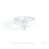 Marquise Cut Solitaire Wedding Lab Grown Diamond Ring in 14K Yellow Gold - Detail View
