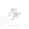 Marquise Cut Solitaire Wedding Lab Grown Diamond Ring in 14K Rose Gold - Profile View