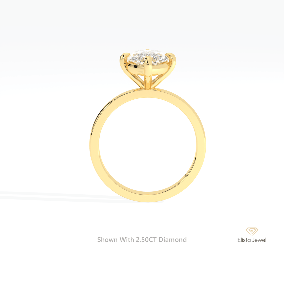 Marquise Cut Solitaire Wedding Lab Grown Diamond Ring - Alternative View