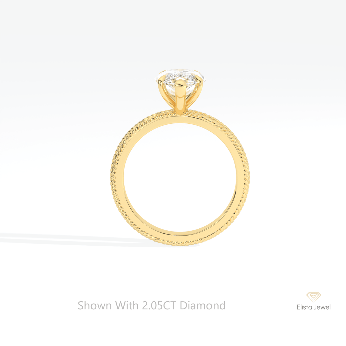 Marquise Cut Solitaire Wedding Lab Grown Diamond Ring - Alternative View