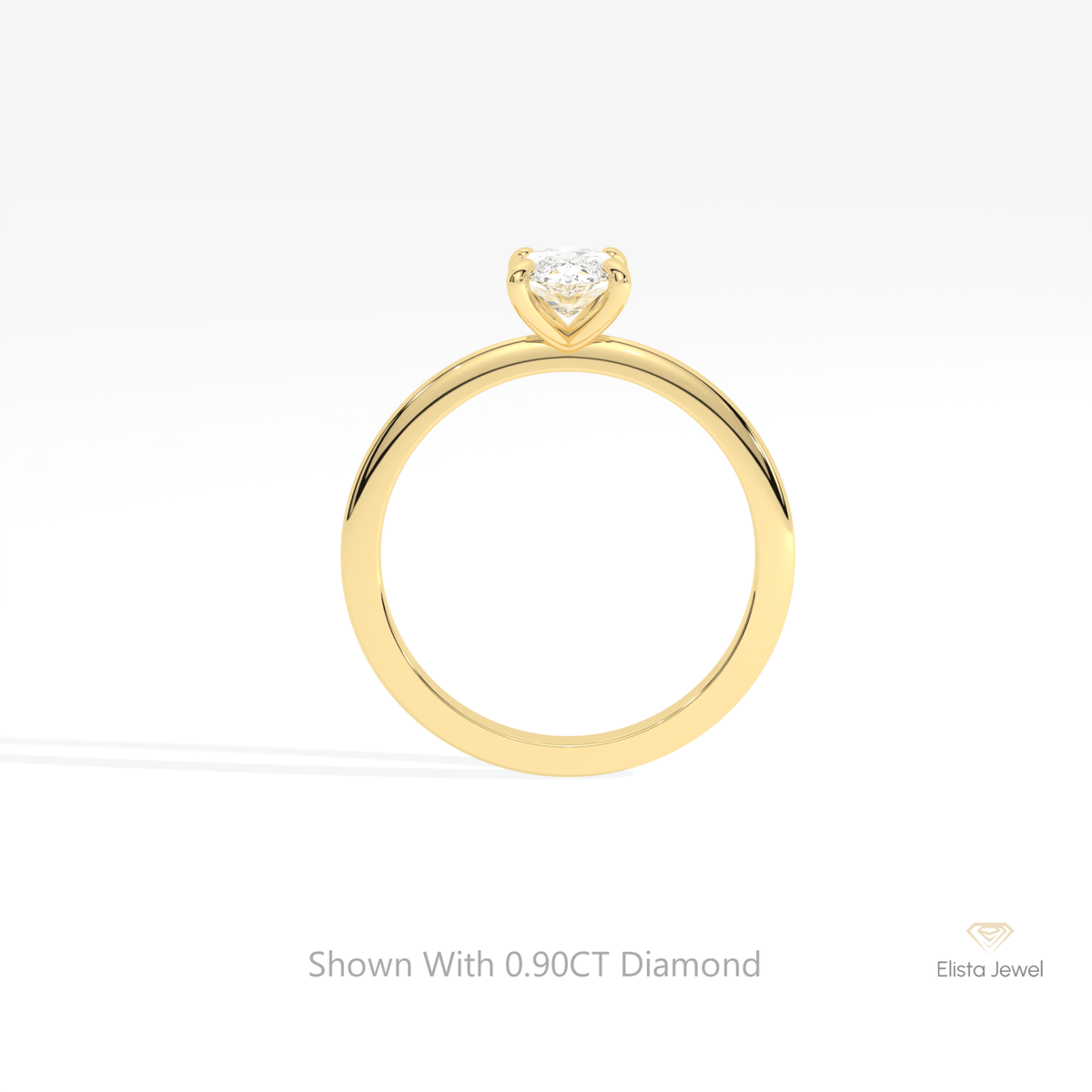 Marquise Cut Solitaire Wedding Lab Grown Diamond Ring in 10K Rose Gold - Angled View